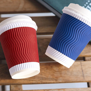 Venta al por mayor de vasos de papel desechables de doble pared para bebidas frías y calientes logotipo impreso personalizado vasos de papel blanco para tienda de té de burbujas - Product Image 3