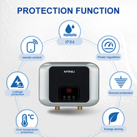 Chauffe-eau électrique sans réservoir, commande tactile, chauffage instantané, étanche IPX4, affichage LED, 110V 220V, compact, en aluminium moulé