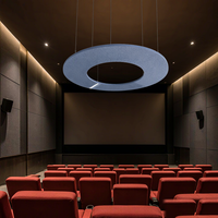 Panneau Acoustique Absorbant Sonore en Feutre Rond pour Plafond, Idéal pour Cinémas et Auditoriums - Vente Flash