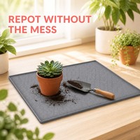 Tapis de protection en silicone pour pot de plantes, rebord surélevé, anti-fuite, antidérapant, protection du sol