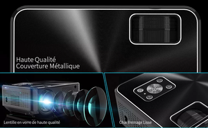 2023 vente chaude 350ANSI Lumens WiFi Smartphone même écran maison films en plein air Portable noir vendredi projecteur de noël - Product Image 4
