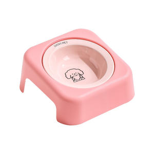 Perlindungan aman keramik kucing anjing piring makanan minum pengumpan mangkuk hewan peliharaan dalam ruangan rumah - Product Image 5
