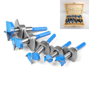 Juego de 5 brocas perforadoras de acero de aleación con carburo de tungsteno multiusos para instalación de bisagras en carpintería - Product Image 3