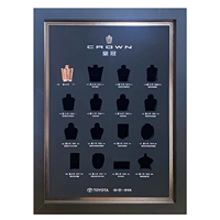 Médaille Shadow Box vitrine en bois pour défi pièces Badges patchs épingles à broder décoration murale cadre de rangement Animal fleur