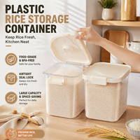 Fine Food-grade Plastic Rice Storage Container Home Use Rectangular Sealed Insect-Proof Moisture-Proof Rice Box