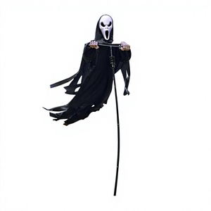 CXS Solar - Espantapájaros Fantasma Giratorio de 7.5 Pies para Halloween, Decoración Voladora para Exteriores, Hogar, Jardín, Porche, Patio CX-SS-013 - Product Image 1