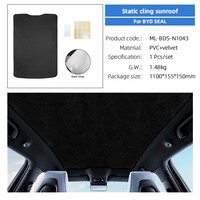 Accessoire de voiture pour BYD Seal 2023 Accessoires d'intérieur Toit ouvrant statique en velours