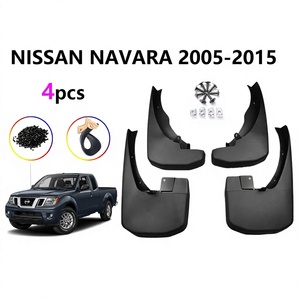 FOR Nissan Navara Mud Flaps 2005-2016 <b>Plastic</b> Tire Mudguards Black Front Rear Set - Product Image 5