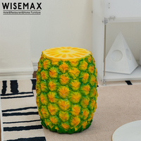 WISEMAX – meuble de maison créatif en résine plastique, tabouret rond, chaise hamburger donut, canapé, table d'appoint pour salon
