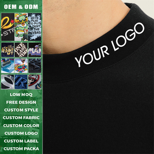 Luxury Boxy Custom White 230 Gsm 100% Cotton Heavyweight Oversized T-Shirt Bland <b>Thick</b> Drop Shoulder Print tShirt Men Streetwear - Product Image 1