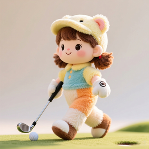 Fabricant de jouets en peluche personnalisés, usine OEM d'<span class=keywords><strong>animaux</strong></span> en peluche, fournisseur de poupées en peluche douces, série de boîtes mystères Golf Girls - Product Image 6