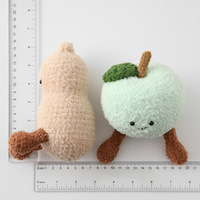 Handgemaakte Amigurumi gehaakte fruit- & snackfiguurtjes, gebreide sleutelhanger, alleen hangdecoratie