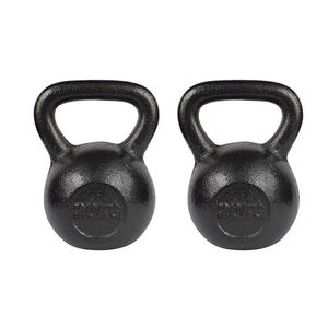 Professional Grade Black Cast Iron Kettlebells Solid Painted <b>Strength</b> <b>Training</b> Equipment Home Gym Workouts Men Women - Product Image 1