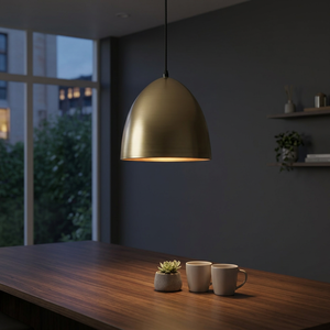 Brass Antique Custom Color Shade Pendant <b>Lights</b> Modern Hanging <b>LED</b> Dimmable Ceiling <b>Light</b> Easy Installation High CRI 80 Lighting - Product Image 5