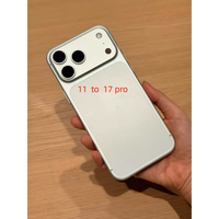 Casing Belakang DIY, Frame Tengah Baterai untuk iPhone 11, Ubah 11 Menjadi 17 Pro & Xr Menjadi 17 Pro, Casing Belakang