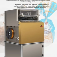 Machine à attacher semi-automatique XM-350 en acier inoxydable pour l'emballage alimentaire, la fixation des sacs de pain et de bonbons, le regroupement de câbles et de fils, et le bobinage.