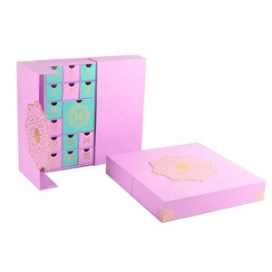 Custom Printing Cardboard Paper Beauty Cosmetic Colorful Simple <b>Calendar</b> Christmas Gift Packaging Box - Product Image 2