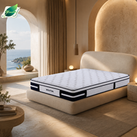 Matelas à ressorts ensachés confortable et moelleux avec mousse de soutien, emballé sous vide dans un carton, disponible en tailles Queen, King et Full pour mobilier de chambre moderne