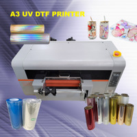 Impresora UV DTF Digital A3 para Impresión con Lámina Dorada, Impresora de Transferencia de Adhesivos UV DTF con Lámina Dorada y Plateada, con Laminador Incorporado