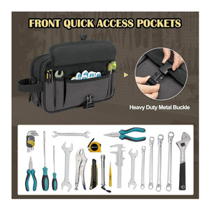 Factory Wholesale ODM PU <b>Small</b> Size Double-Layer Heavy-Duty Zipper Tool <b>Backpack</b> with Shoulder Strap for Practical Storage - Product Image 6