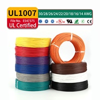Câble enroulé UL1007 22AWG 610m en stock, style AWM 1007 VW-1 300V 80°C, fil de connexion pour bande LED et câblage de signal de capteur