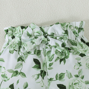 Children's Clothing Baby Girls Solid <b>Bubble</b> Sleeves Jumpsuit Shorts Headscarf Set Casual Two-piece Breathable Soft - Product Image 5