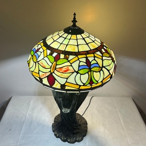 LongHuiJing European Jassmyne Stained Glass LED Lampshade Table Lamp Flexible Simple Angel Base for Living Room Art Decoration - Product Image 5