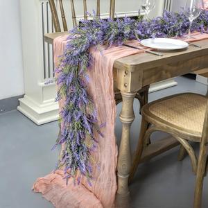 Wedding Table Runner Summer <strong>Spring</strong> Real Touch Lavender Garland Faux Lavender Vine 180cm Lavender Flowers Artificial <strong>Decoration</strong> - Product Image 1