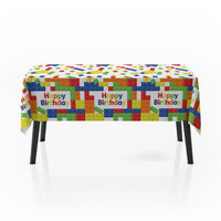 Nappe jetable en plastique imperméable grande taille pour fête d'anniversaire d'enfants, idéale pour les jeux de construction