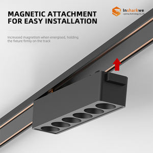 Ultra Mince Mince Moderne Tuya 2.4G Smart <span class=keywords><strong>LED</strong></span> Système Magnétique Cob Piste Lumière Conception Aluminium DC48V Maison Aimant Rail Spotlights - Product Image 6