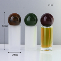 Flacon pulvérisateur de parfum en verre de 20 ml avec bouchon en résine, flacon de parfum vide transparent givré avec boîte personnalisée