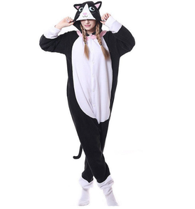 Pijamas de una Pieza con Estampado de Animales de Dibujos Animados para Halloween, para Adultos, para Dormir de Día y de Noche, de Poliéster/Algodón, Cintura Elástica, para Invierno - Product Image 6