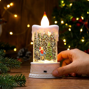 Decorazioni Festive JN con Candele LED in Plastica, Babbo Natale, Albero di Natale, Pupazzo di Neve, Impermeabili IP44, a Batteria, per Interni ed Esterni - Product Image 6