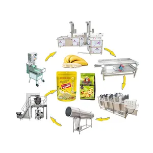 Automatic Banana Chips Processing Line Commercial Banana Plantain Chips Making Machine Production Banana Chips Machine