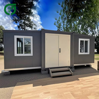 Modulaire moderne 20 pieds préfabriqué Miniature verre Mobile Office Ready-Made Kit Set Cabin Home-Container House for Bedroom Use