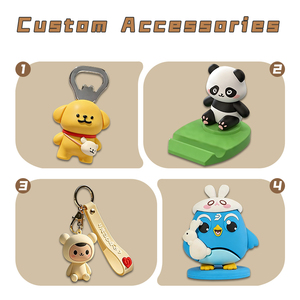 Mascottes 3D en PVC de personnages de dessins animés, figurines miniatures en caoutchouc souple personnalisées, statues créatives, articles promotionnels OEM pour grandes marques vérifiables - Product Image 2
