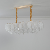 Lustre de luxe personnalisé en usine Plafonnier Lustres en verre pour salon Restaurant Suspension