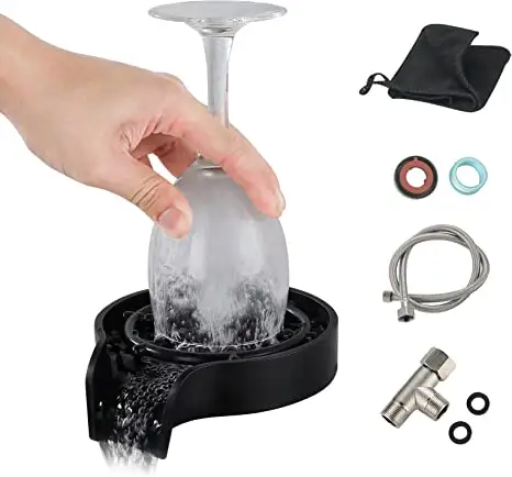 Flushing and Cleaning Machine, Bar Glass Rinser, Cup Cleaner Cheap Wholesale HQ Hands-free Automatic Glass for Kitchen Sink ABS