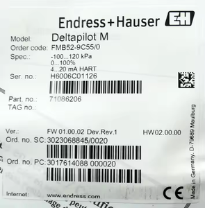 เซ็นเซอร์วัดระดับ High Endress+Hauserr FMB52 แบบ 4-20mA HART สายเคเบิลยาวแบบจุ่มใต้น้ำพร้อมข้อต่อแบบหน้าแปลน - Product Image 2