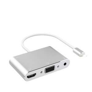 Adaptador de Audio Lightning a HDMI VGA con Conector Triple para Salida de Video - Product Image 1
