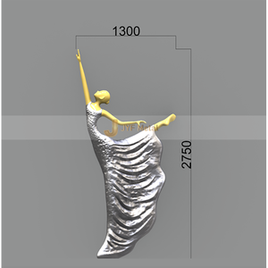 ANW7154 Esculturas Figurativas y Abstractas de Acero Inoxidable Art Deco de Lujo Hechas a Medida, Proyecto de Ingeniería de Metal 304 - Product Image 5