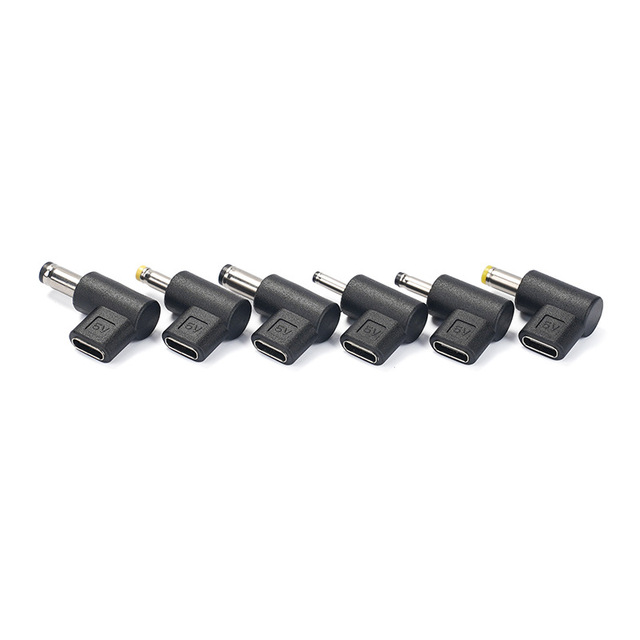 90 Degree 5V Female USB-C to Male DC Barrel Connector 3.0x1.1mm 3.5x1.35mm 4.0x1.7mm 4.8x1.7mm 5.5x2.1mm 5.5x2.5mm Hot Selling
