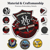 Patchs brodés 3D en relief personnalisés OEM en gros, badges thermocollants pour vêtements, chapeaux, sacs, uniformes