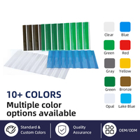 Tuiles de toiture trapézoïdales ondulées en polycarbonate pour extérieur, protection UV, écologiques, garantie 5 ans, couleurs personnalisables