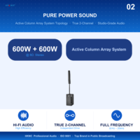 Système de haut-parleurs passifs HK-R15, 1400W au total, DSP, crossover électronique, large dispersion, colonne de sonorisation alimentée, système PA de scène