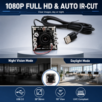 Module de caméra USB Geniuspy 1080P 850nm IR Mini UVC, USB 2.0 Type-C, IR-Cut automatique, 2MP, vision nocturne, webcam intégrée, Android PC