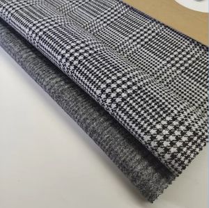 Vente directe d'usine de tissu tricoté en jacquard à carreaux en <span class=keywords><strong>tweed</strong></span> brossé 100% polyester pour costumes d'hommes et de filles - Product Image 5