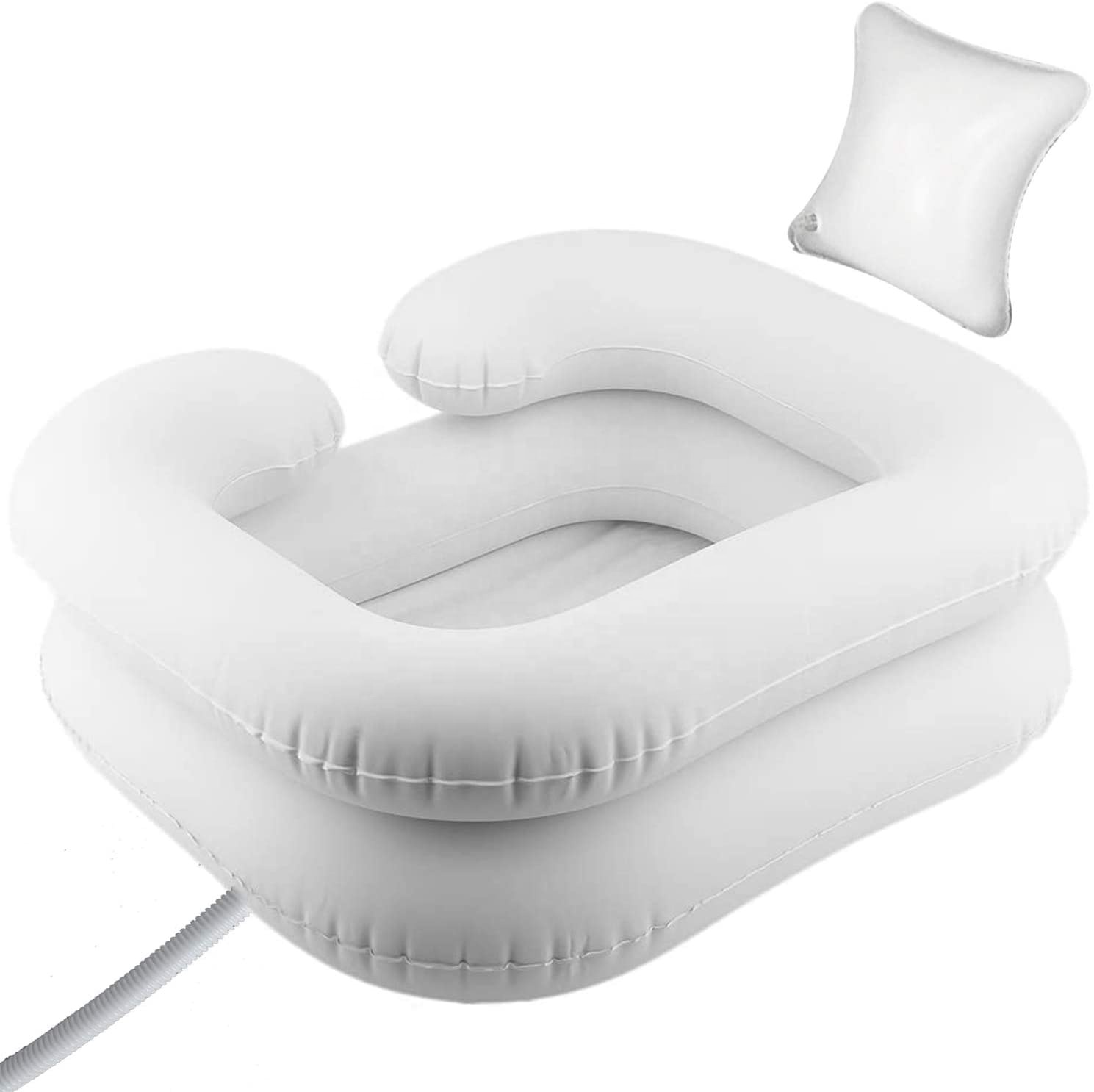 Portable Inflatable Shampoo Basin for Bedside and in Bed for Elderly, Disabled, Pregnant, Injured, Bedridden, Handicapped