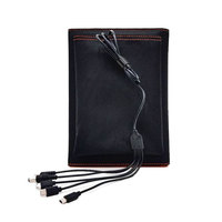 Chargeur solaire portable pliable SMUXI 6W5V en silicium monocristallin avec câble USB de 2m, efficacité de 21%, petite taille pour la conduite autonome