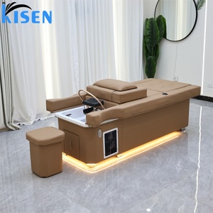Kisen Pedicure Chair Salon Sofa Head Spa Shampoo Electric Bed Led <b>Light</b> Design Foot <b>Bath</b> Sink Customized Global Export - Product Image 4